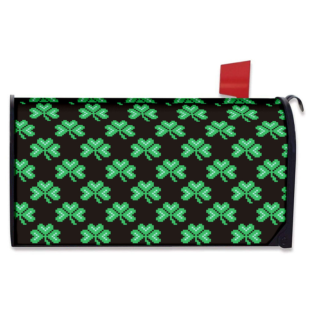 Pixel Clover St. Patrick's Day Print Mailbox Cover