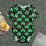 Pixel Clover St. Patrick's Day Print Men's Bodysuit