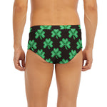 Pixel Clover St. Patrick's Day Print Men's Briefs