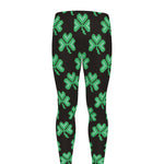 Pixel Clover St. Patrick's Day Print Men's leggings