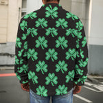 Pixel Clover St. Patrick's Day Print Men's Shirt Jacket