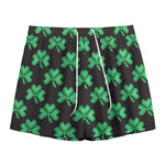 Pixel Clover St. Patrick's Day Print Mesh Shorts