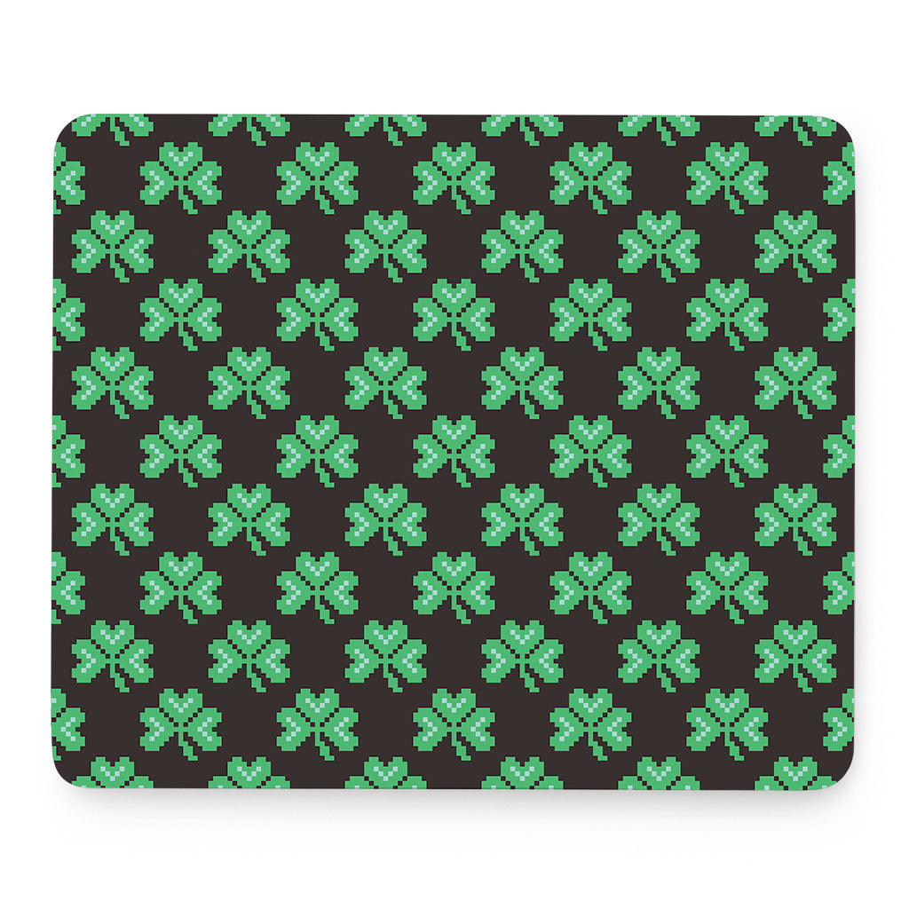 Pixel Clover St. Patrick's Day Print Mouse Pad