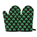Pixel Clover St. Patrick's Day Print Oven Mitts
