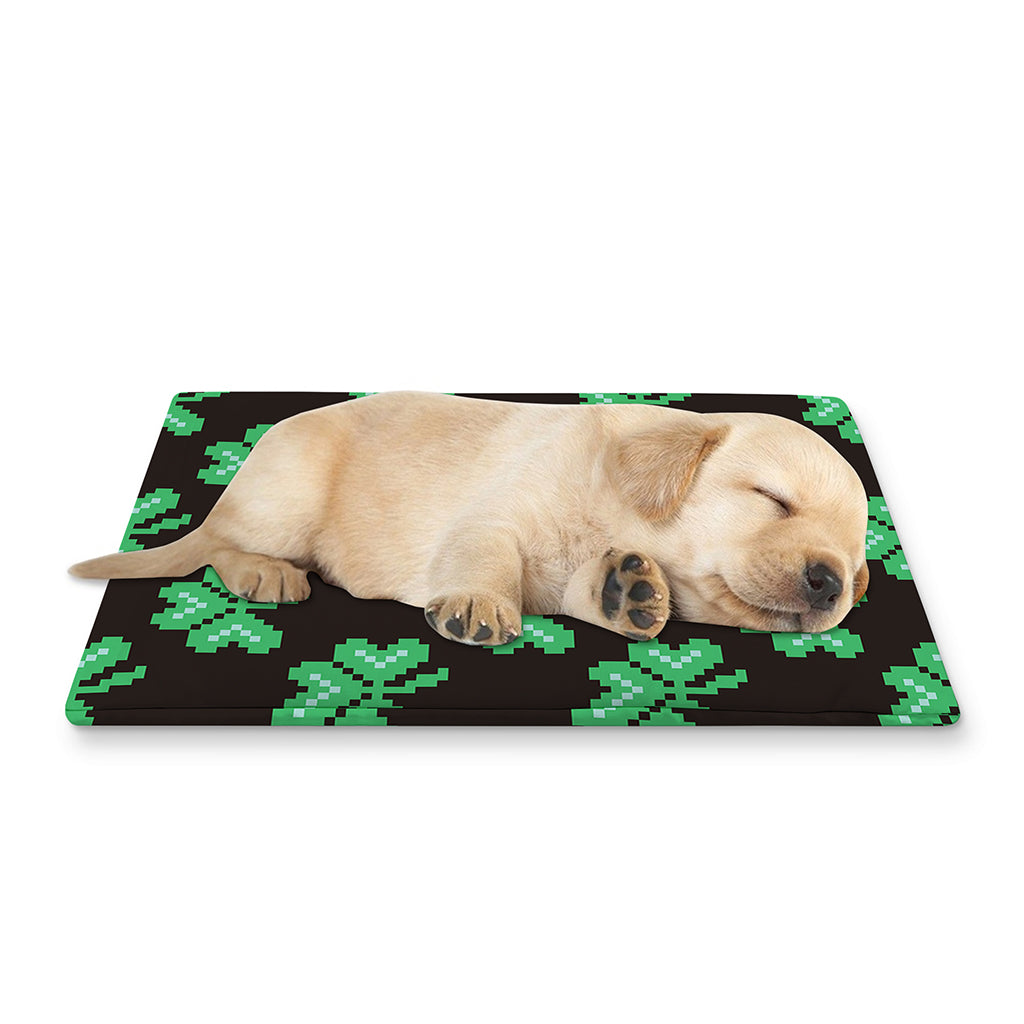 Pixel Clover St. Patrick's Day Print Pet Cooling Mat Cover
