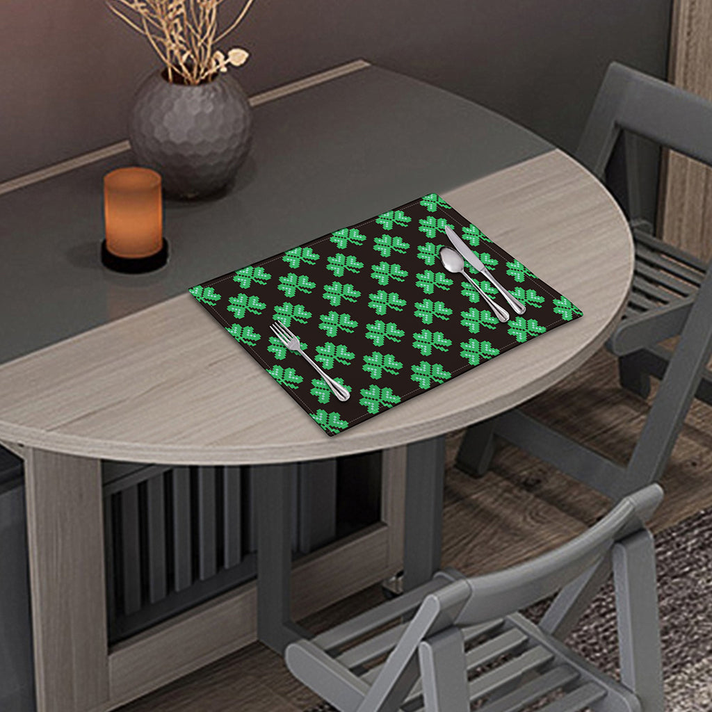 Pixel Clover St. Patrick's Day Print Placemat