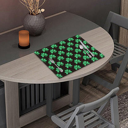 Pixel Clover St. Patrick's Day Print Placemat