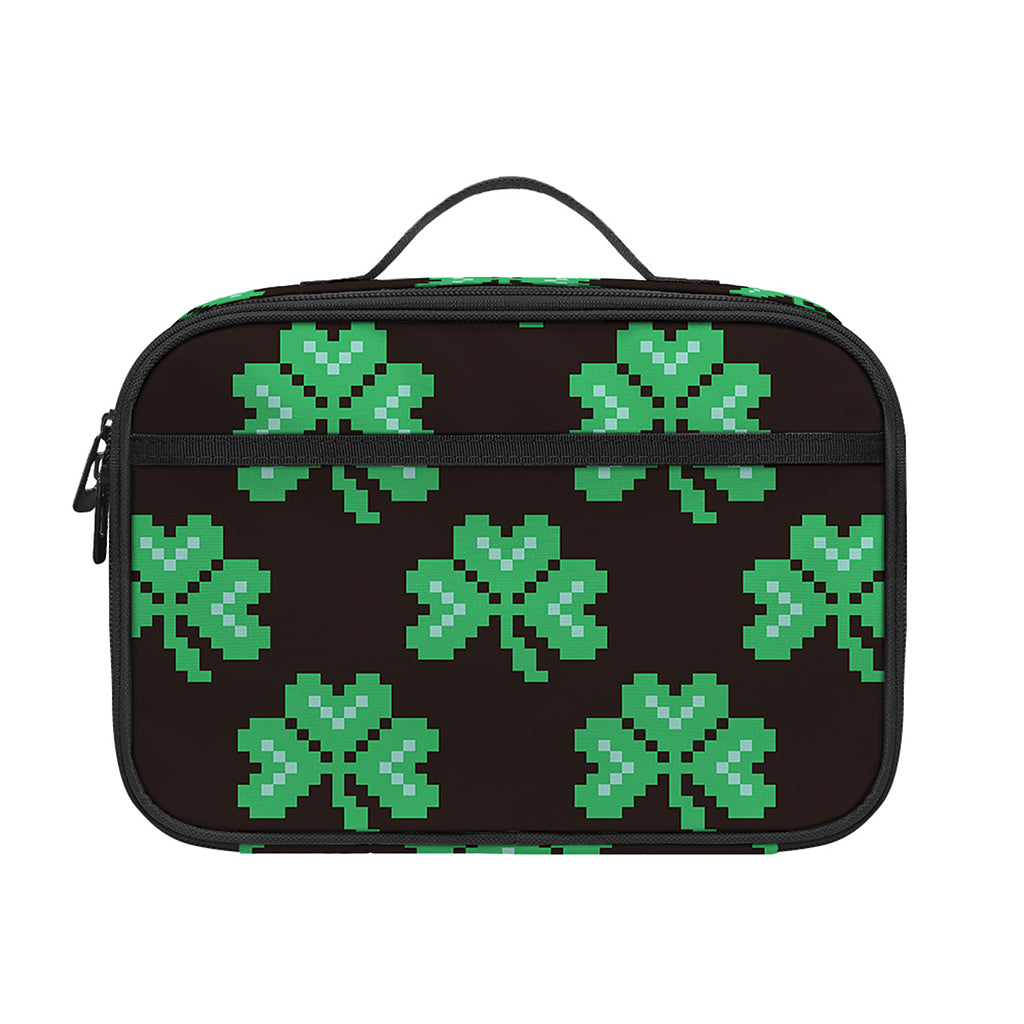 Pixel Clover St. Patrick's Day Print Portable Lunch Bag