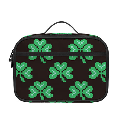 Pixel Clover St. Patrick's Day Print Portable Lunch Bag