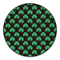 Pixel Clover St. Patrick's Day Print Round Floor Mat