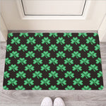 Pixel Clover St. Patrick's Day Print Rubber Doormat