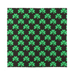 Pixel Clover St. Patrick's Day Print Silk Bandana