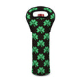 Pixel Clover St. Patrick's Day Print Single Neoprene Wine Tote