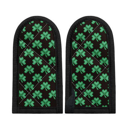 Pixel Clover St. Patrick's Day Print Skillet Handle Cover