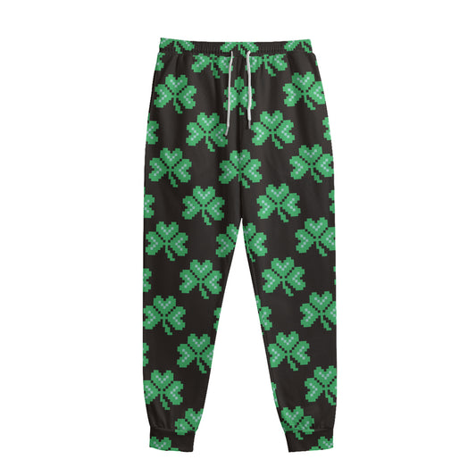 Pixel Clover St. Patrick's Day Print Sweatpants