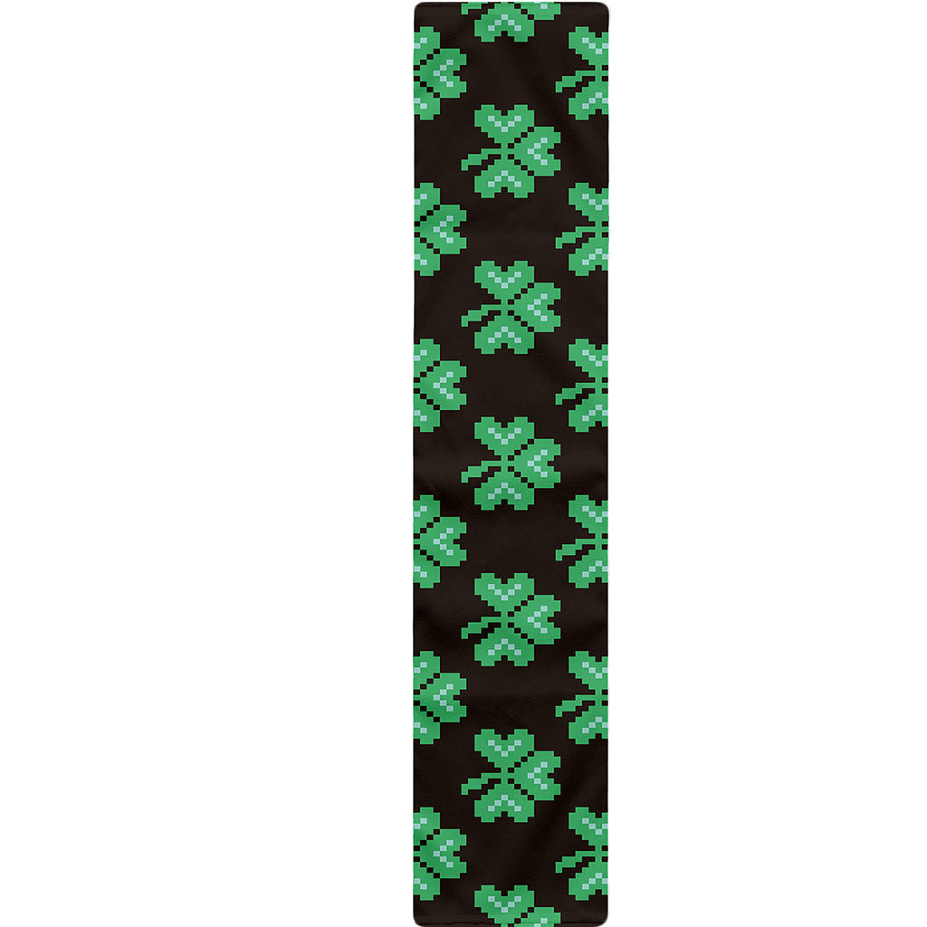 Pixel Clover St. Patrick's Day Print Table Runner