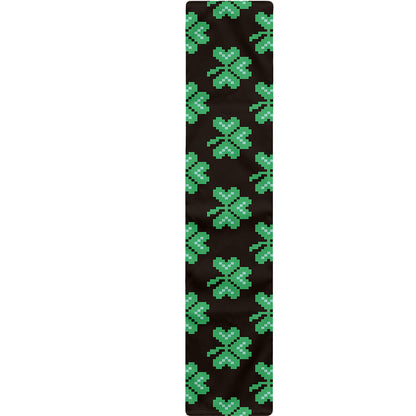 Pixel Clover St. Patrick's Day Print Table Runner