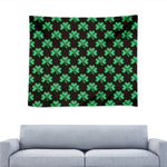 Pixel Clover St. Patrick's Day Print Tapestry