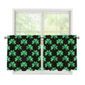 Pixel Clover St. Patrick's Day Print Tier Curtains
