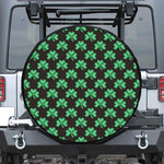 Pixel Clover St. Patrick's Day Print Tire Cover