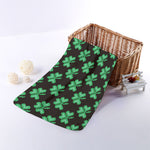 Pixel Clover St. Patrick's Day Print Towel