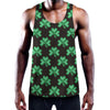 Pixel Clover St. Patrick's Day Print Training Tank Top