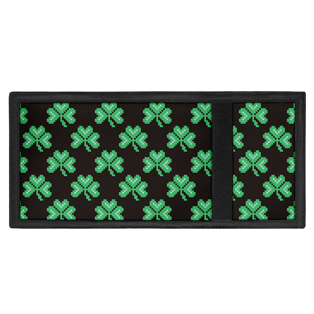 Pixel Clover St. Patrick's Day Print Trifold Wallet