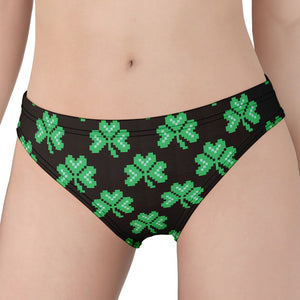 Pixel Clover St. Patrick's Day Print Women's Panties