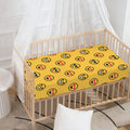 Pixel Emoji Pattern Print Baby Crib Sheet