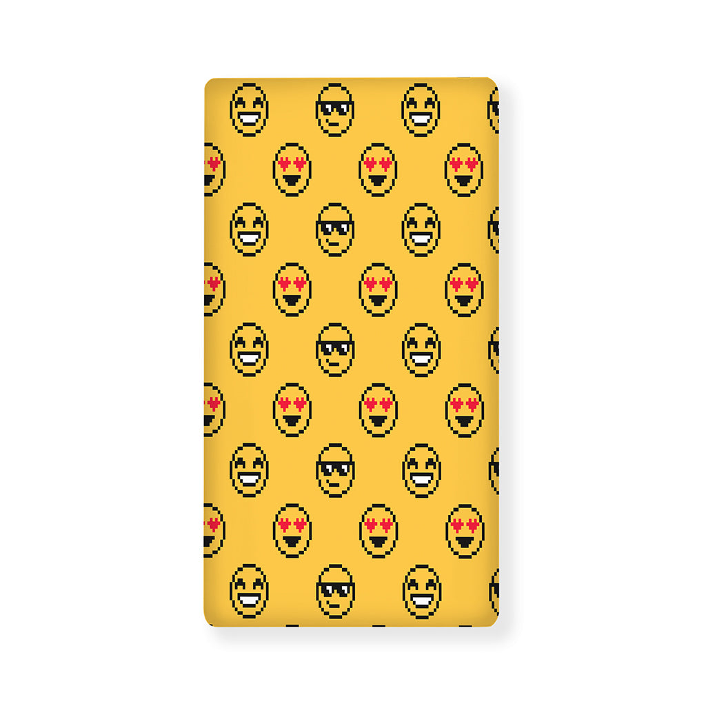 Pixel Emoji Pattern Print Baby Crib Sheet