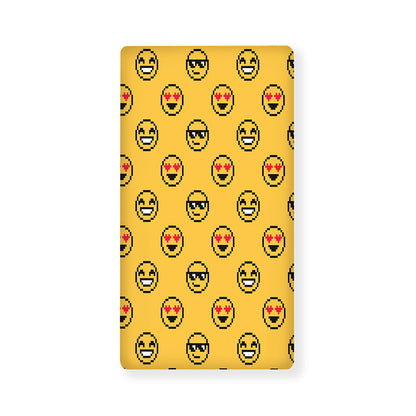Pixel Emoji Pattern Print Baby Crib Sheet