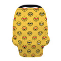 Pixel Emoji Pattern Print Baby Seat Cover