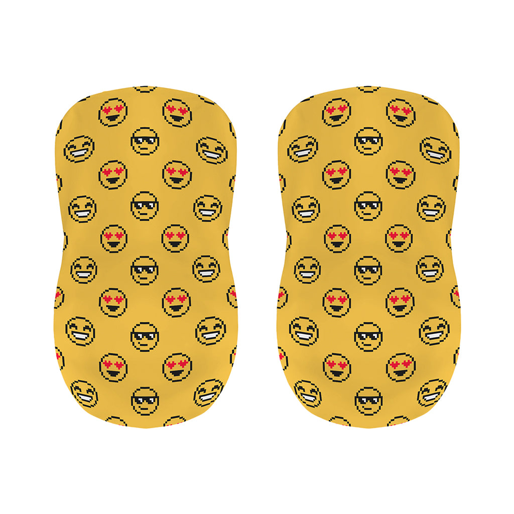 Pixel Emoji Pattern Print Bar Stool Covers