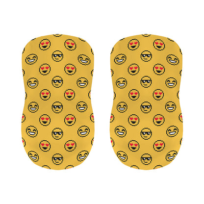 Pixel Emoji Pattern Print Bar Stool Covers