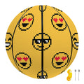 Pixel Emoji Pattern Print Basketball