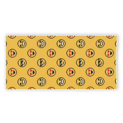 Pixel Emoji Pattern Print Beach Towel