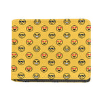 Pixel Emoji Pattern Print Bifold Wallet