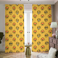 Pixel Emoji Pattern Print Dimout Pencil Pleat Curtains