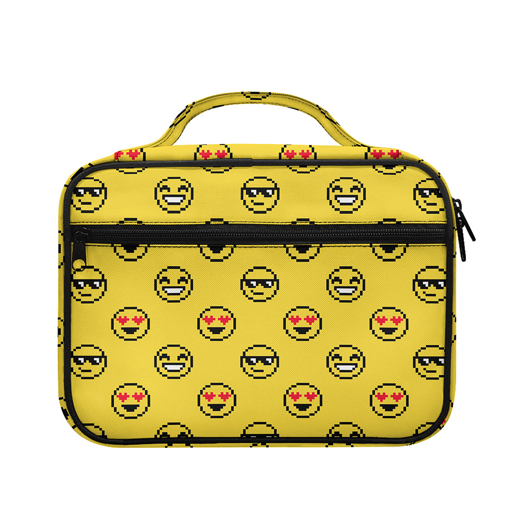 Pixel Emoji Pattern Print Briefcase Bible Bag