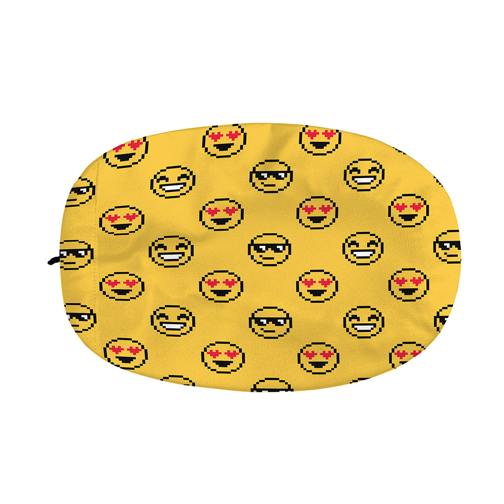 Pixel Emoji Pattern Print Car Side Mirror Covers