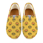 Pixel Emoji Pattern Print Casual Shoes