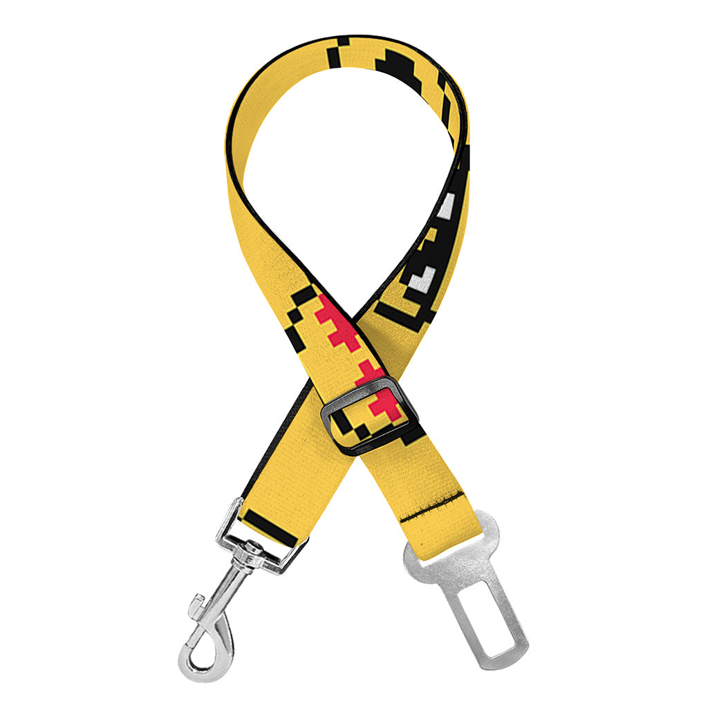 Pixel Emoji Pattern Print Dog Seat Belt
