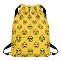 Pixel Emoji Pattern Print Drawstring Backpack