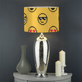 Pixel Emoji Pattern Print Drum Lamp Shade