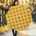 Pixel Emoji Pattern Print Foldable Umbrella