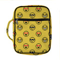 Pixel Emoji Pattern Print Front Pocket Bible Bag