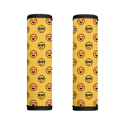 Pixel Emoji Pattern Print Handle Covers