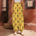 Pixel Emoji Pattern Print Harem Pants