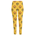 Pixel Emoji Pattern Print High-Waisted Pocket Leggings