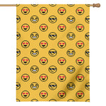 Pixel Emoji Pattern Print House Flag